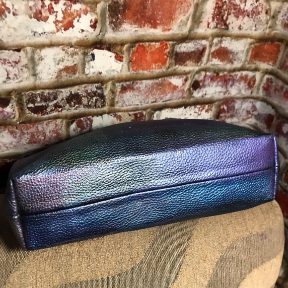 Steve Madden Metallic Rainbow Multi Colored Leather Clutch - Picture 9 of 16